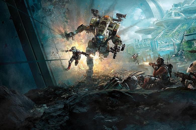 While the guns in most games deliver a sharp, metallic rat-tat-tat, the shooters in Titanfall fire with a rounded, electronic woosh.
