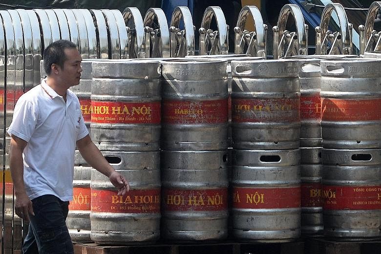 Kegs of beer at a brewery of the state-owned Hanoi Beer Alcohol Beverage Corp. To reduce its fiscal burden, Vietnam's government aims to raise billions of dollars by selling stakes in state-owned brewers.