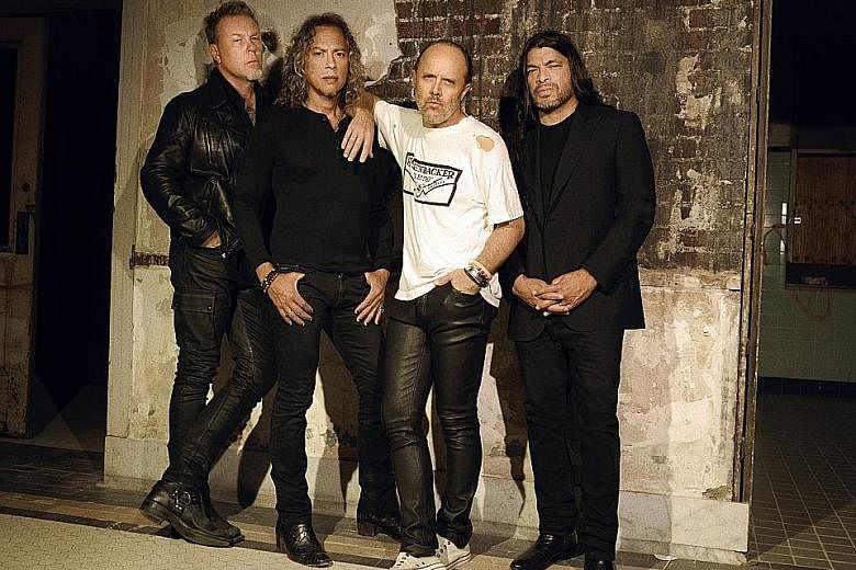 Metallica (from left, James Hetfield, Kirk Hammett, Lars Ulrich and Robert Trujillo) sound rejuvenated and robust in Hardwired... To Self-Destruct.