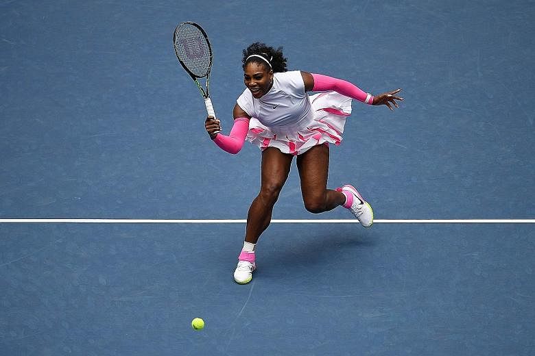Serena Williams at this year's US Open, where she was beaten by Karolina Pliskova in the semi-finals. The former world No. 1 will represent the OUE Singapore Slammers in the IPTL next month.