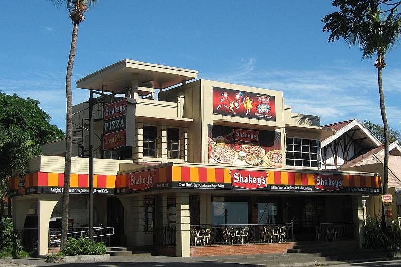 A Shakey's Pizza restaurant in Dumaguete City, Philippines.
