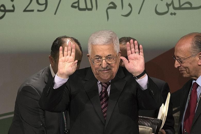 Mr Abbas was re-elected head of Fatah at the start of its congress on Tuesday.