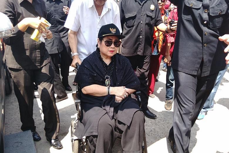 Indonesian police did not name the suspects, but Ms Rachmawati (above) was said by her lawyer to have been arrested in connection with allegations that she was part of a group plotting a coup.