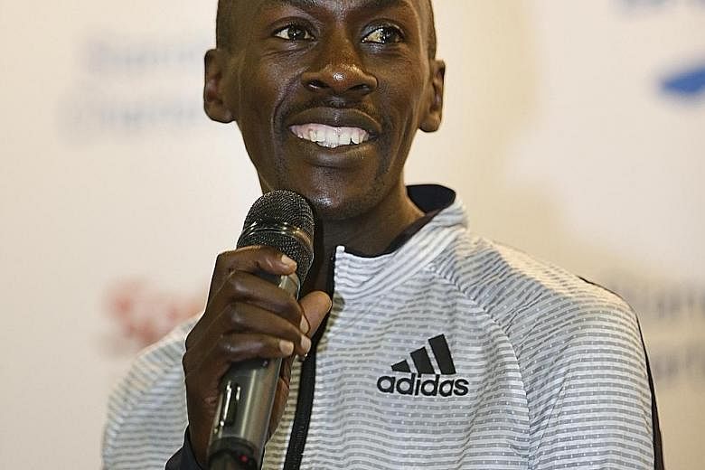 Kenneth Mungara of Kenya, who won the Standard Chartered Marathon Singapore in 2010 and 2014, says he has the ability to run faster. While he has his eyes on the course record that was set in 2009, he said the heat and humidity will be major factors 