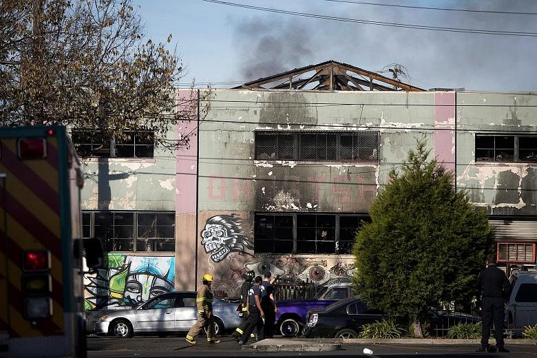 The fire at the makeshift nightclub is one of the deadliest structure fires in the US in the past decade. According to firefighters, the building, known as the Ghost Ship, did not seem to have sprinklers or smoke detectors.