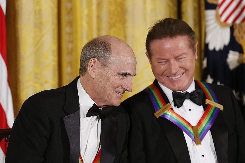 Actor Al Pacino (with his partner Lucila Sola); singer James Taylor and Eagles band member Don Henley (both above) at the Kennedy Center Honors on Sunday.