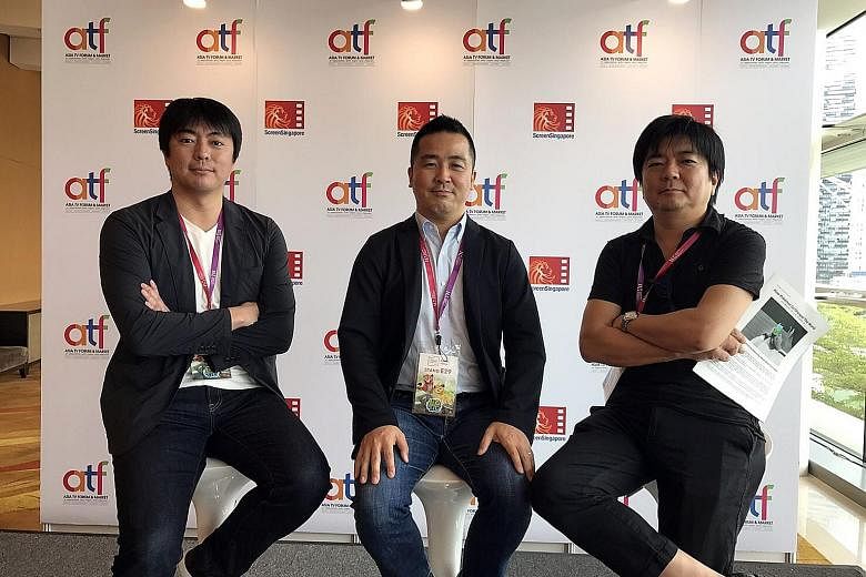 From left: Fuji Television Network's deputy director Takeshi Goto, director Takayuki Hayakawa and director So Fujinuma.