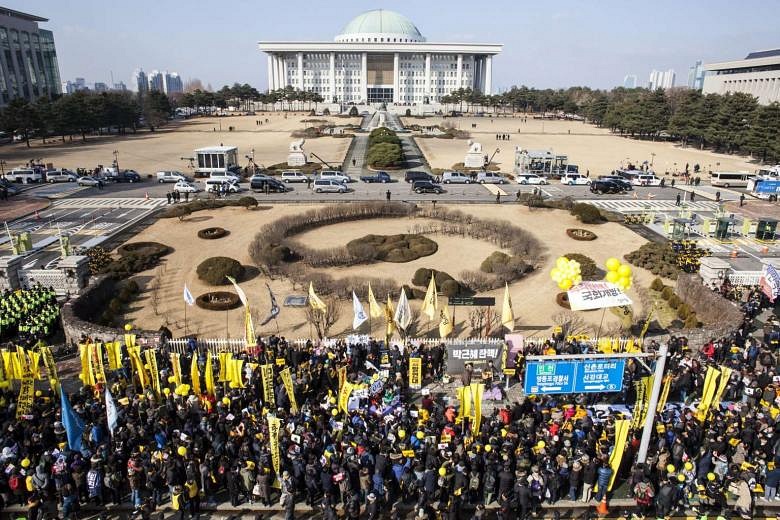 Impeachment Day For South Korea's President Park Geun Hye | The Straits ...