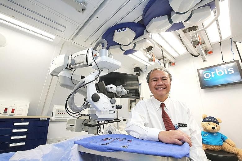 Prof Yeo is one of eight eye specialists from Singapore who volunteer to train other healthcare professionals in developing countries in eye care.
