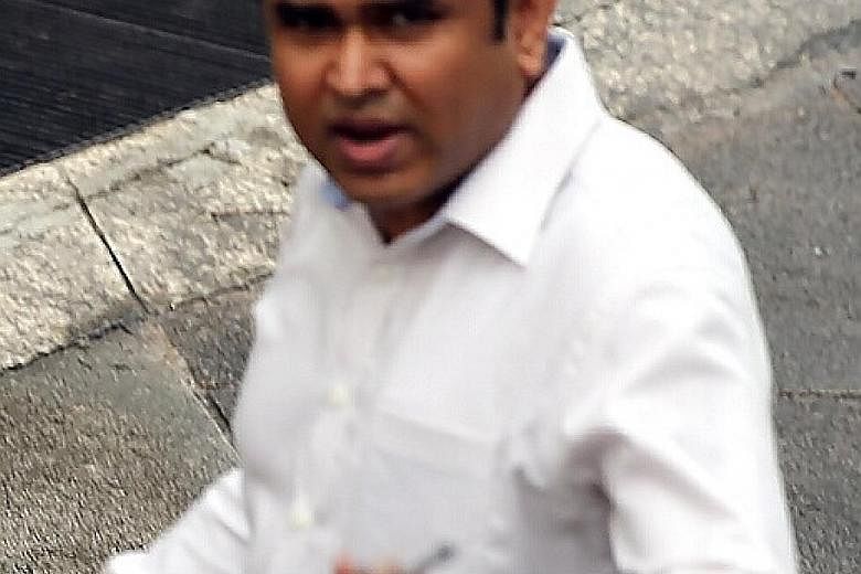 Indian national Nitin Jaiswal (left) had claimed trial to using criminal force on his maid by kissing her on the lips and touching her breast at Casuarina Cove condominium in Tanjong Rhu Road on Feb 18 last year.