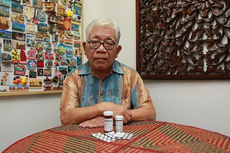 Mr Abdul Aziz Ismail, 70, who works as a customer service associate, was diagnosed with gout this year. He is taking a total of six different medications, including those for the heart and prostate.