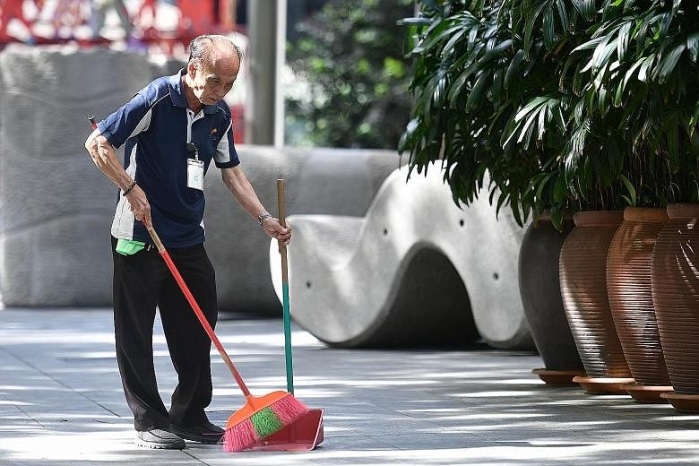 Mr Leow, who has been working in the cleaning industry for more than 20 years, says he will save the extra income he gets to pay for healthcare costs.