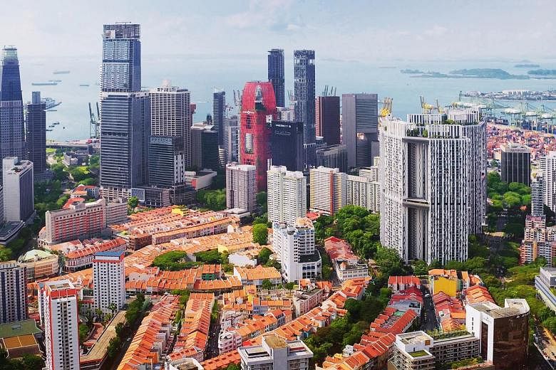 An aerial shot of the Tanjong Pagar and Keppel area taken by Flyht Studio, one of the new aerial photography firms set up this year on the back of higher demand for such services.