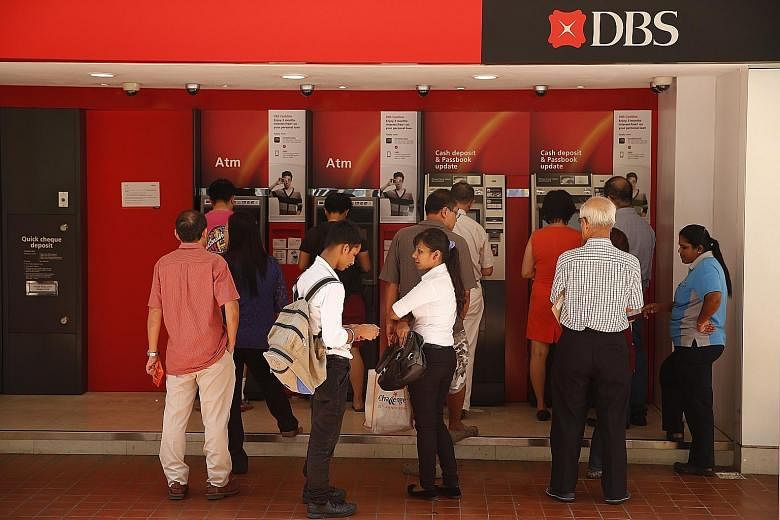 From left: DBS in the financial industry, Singtel in telecoms and China Aviation Oil among energy firms averaged an 8.8 per cent growth rate for their net dividends over five years to Dec 8, according to the Singapore Exchange. But market watchers to