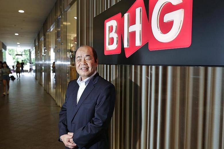 BHG Singapore's managing director Katsuharu Inamoto (above) at its Bugis Junction outlet; and its new Jurong Point store (left).