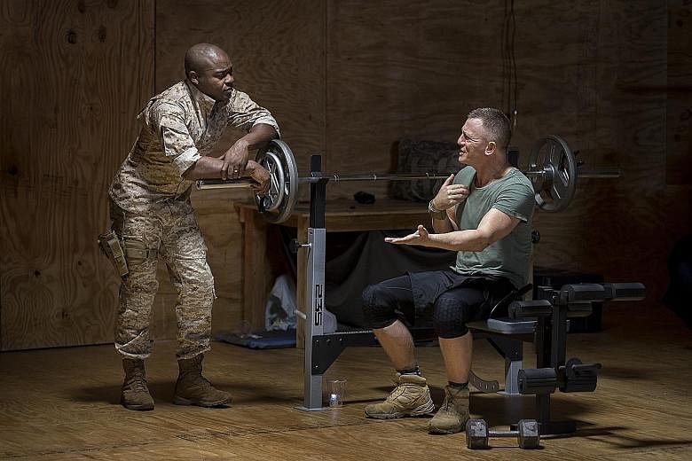 Actors David Oyelowo (left) and Daniel Craig in the Sam Gold-directed interpretation of Shakespeare's Othello at the New York Theater Workshop in New York recently. James Bond star Craig plays Iago in a production with a 21st-century American militar