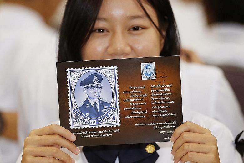 The free commemorative postcards with a stamp of the late Thai king will be issued to the public before Jan 20.