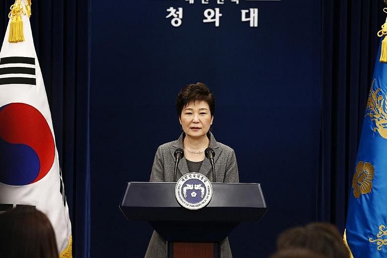 Ms Park, who described her younger days in the Blue House as "prison-like", finds herself in solitary confinement there now.