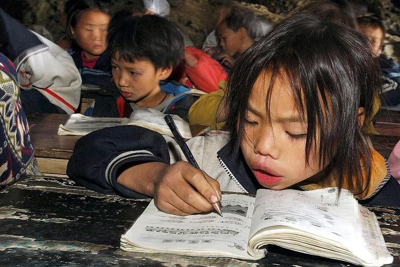 For the 61 million Chinese children left behind in the countryside when their parents seek work in the cities, the educational outlook is grim. Rural kids would benefit from kindergarten and pre-school but fewer than half have access to them, against
