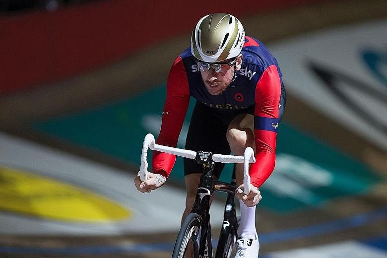 Bradley Wiggins riding at a special event last month called "Ciao Fabian", to say goodbye to the retiring Swiss time-trial Olympic champion Fabian Cancellara. The Briton has been in the spotlight over the contents of a mystery package delivered to hi