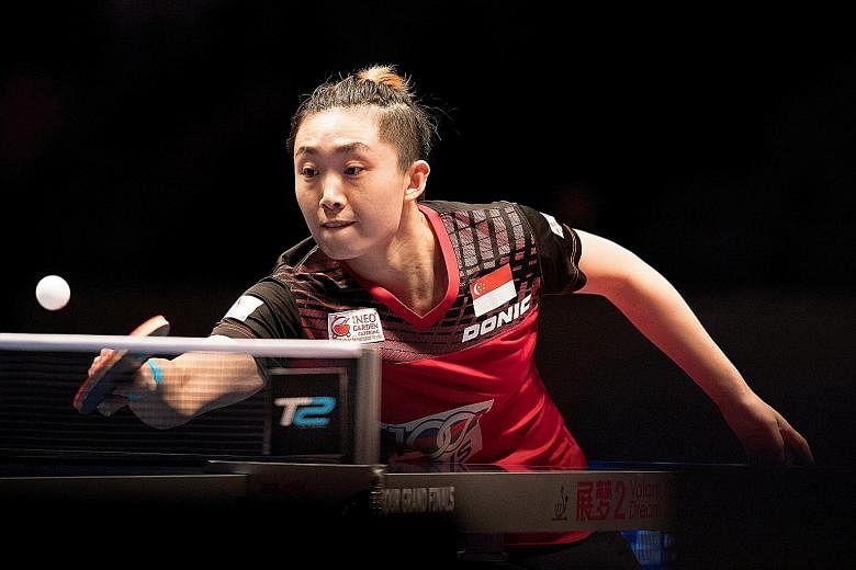 Paddler Feng Tianwei competing in Doha earlier this month, after she was abruptly dropped from the national team.