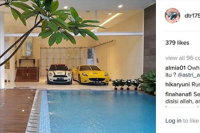 Mr Dodi owned several luxury cars on his property, which also boasts a swimming pool next to the living room.