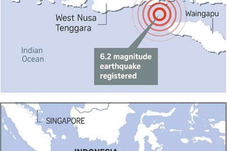 Magnitude 6.2 Quake Hits Near Sumbawa, Indonesia; Quake Also Felt In ...