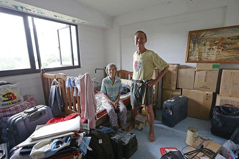 Mr Vincent Chan and his wife, Madam Vipaporn Chamdeumtha- naporn, 63, will not make today's moving-out deadline. They have not received the keys to their new home and will not be able to move out of their three-room flat in time.