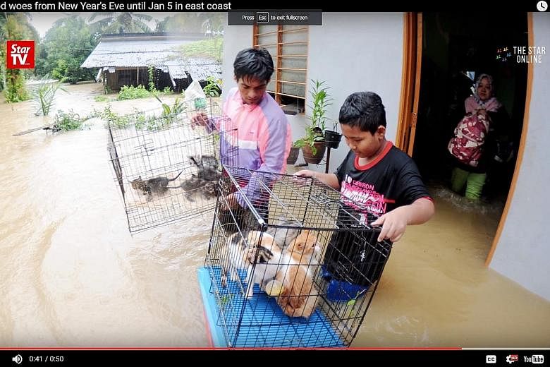 The floods in Malaysia's east coast, which some describe as the worst in 30 years, forcing the evacuation of thousands in Terengganu and Kelantan.