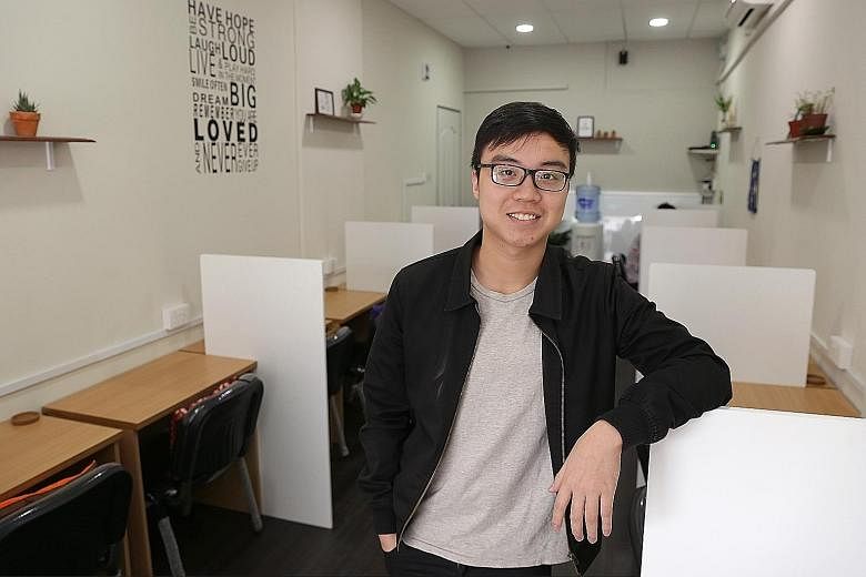 Mr Tan started a study area called Desk Next Door, which can take up to 18 people, in a Housing Board shophouse in Ang Mo Kio Avenue 10 in July last year.