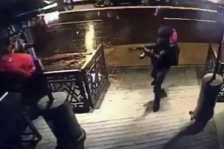 A video image of the gunman entering the nightclub, where hundreds of people had gathered to welcome the new year.