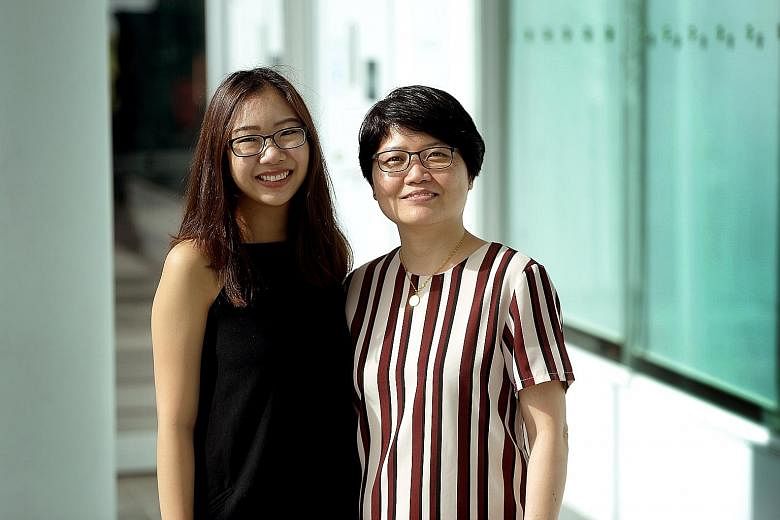 Ms Mok (left) with her mentor at Toll Logistics Asia, freight management manager Tan Yoke Hkeng. Ms Mok said she enjoyed putting theory into practice and will continue in her job at the company.