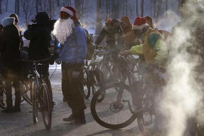 Hundreds brave subzero temperatures for Moscow bike ride The Straits