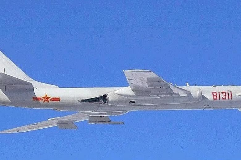 An H-6 bomber. The Chinese planes did not enter Japanese airspace but flew within South Korea's air defence identification zone, reported the South China Morning Post. China's state-run media blasted Japan for publicising the operation.