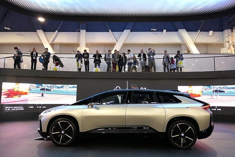 Faraday Future finally unveiled its first production vehicle, the FF91, at the show.