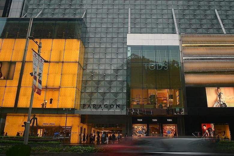 The Reit's success came on the back of full occupancy at both Clementi Mall (above) and Paragon (left). The manager said it plans to switch from full payment in units to partial payment in cash.