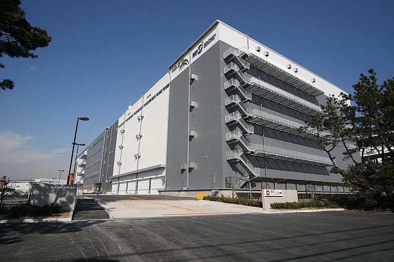 Warehouse operator GLP, which owns industrial properties in Japan (left), China, the United States and Brazil, has asked for first-round offers by early next month.