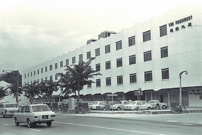 The easy navigation of Mustafa's more spacious Serangoon Plaza branch will be missed by some of its customers. Serangoon Plaza was first built in the 1960s as President Shopping Centre (above) before being bought by Feature Development in 1984. Shelv