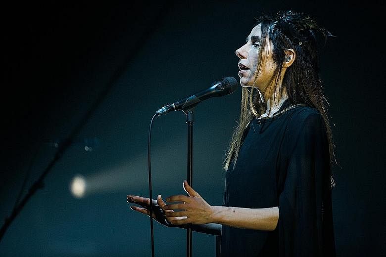 PJ Harvey performed a setlist comprising mostly songs from last year's richly textured album, The Hope Six Demolition Project.