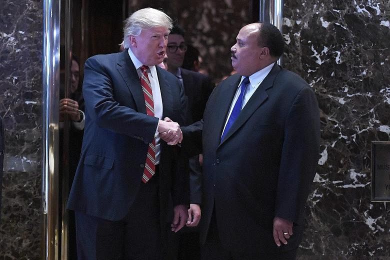 Mr Trump met Mr Martin Luther King III amid a row with lawmaker and revered civil rights leader John Lewis.