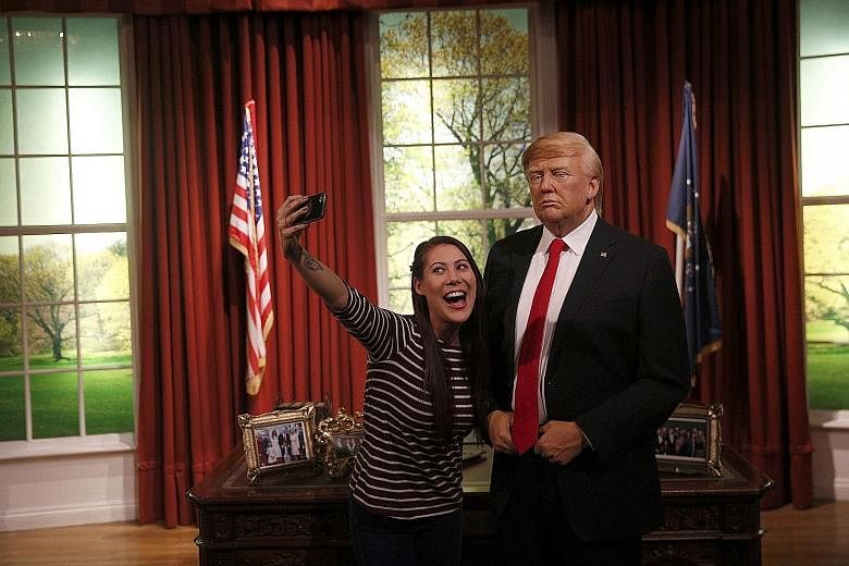 At London’s Madame Tussauds, Mr Trump’s wax figure – placed in a mock-up of the White House’s Oval Office – is expected to be a hit with tourists.