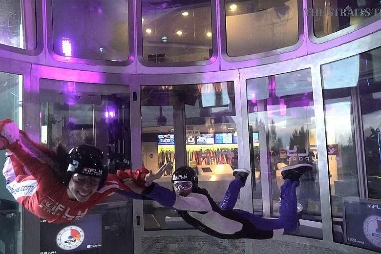 In this episode of Bridget's Adventures, Straits Times journalist Bridget Tan attempts indoor skydiving for the first time. She braves 180kmh winds as she learns to achieve a steady free fall in a wind tunnel at iFly Singapore.