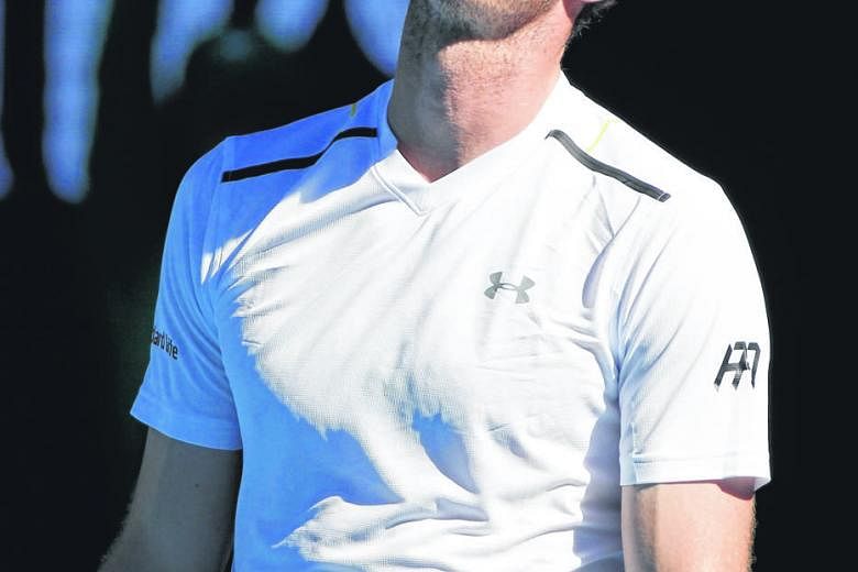 World No. 1 and Australian Open top seed Andy Murray, seen reacting to a point, was at pains to explain his loss in the round of 16. The early exit of Novak Djokovic appeared to have paved a path for the Scot to win a first Grand Slam in Melbourne, b