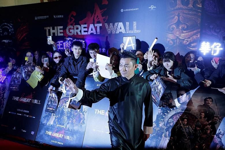Andy Lau at a red-carpet event promoting Chinese director Zhang Yimou's latest film The Great Wall in Beijing, China, last month.