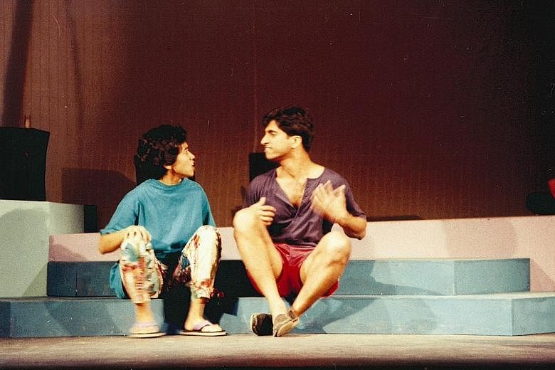 Sakinah Dollah and Abdul Latiff Abdullah in the original staging of Off Centre in 1993.