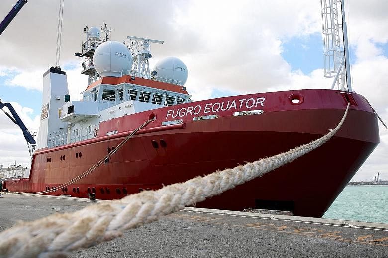 The Fugro Equator, one of the vessels involved in the underwater search for MH370, at the Australian Marine Complex in Perthon Monday, when the second phase of the search ended.