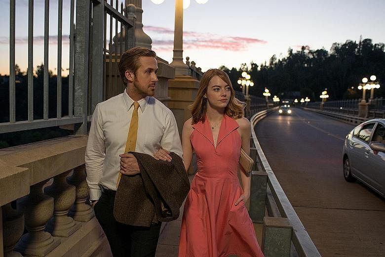 La La Land, starring Emma Stone and Ryan Gosling (both right), grabbed 14 Academy Award nominations, while Meryl Streep is up for Best Actress for her role in Florence Foster Jenkins (below, right).