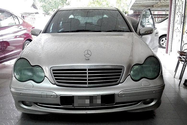 Items seized during Ops Caviar include a Mercedes-Benz (above) and jewellery (below) said to be worth millions of ringgit.