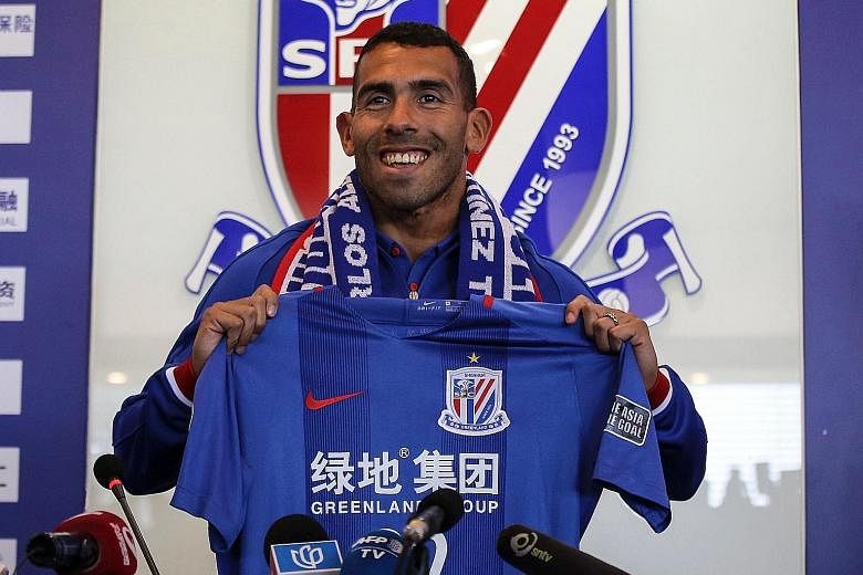 Argentina forward Carlos Tevez was signed up by Shanghai Shenhua and handed a huge salary to play in the Chinese Super League this year.