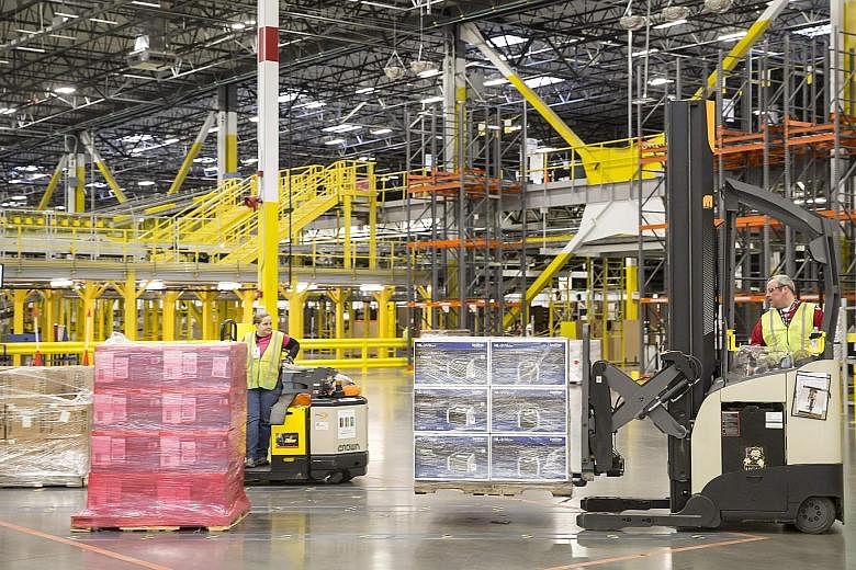 An Amazon Fulfilment Centre in Washington. Amazon shoppers have expressed their desire for the firm to accept PayPal.